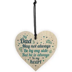 Red Ocean Dad Father Memorial Plaques In Memory Handmade Wooden Heart Sign Memorial Ornament Christmas Bauble Gifts