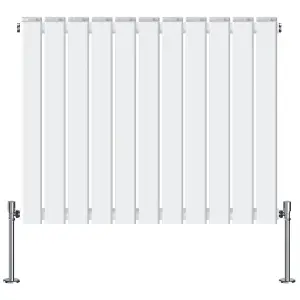 Right Radiators 600x748 mm Horizontal Double Flat Panel Designer Radiator White