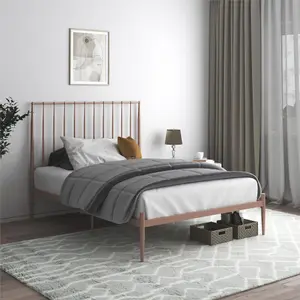 Giulia Modern Metal Bed Millennial Pink, King