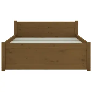 Berkfield Bed Frame Honey Brown Solid Wood 90x190 cm Single