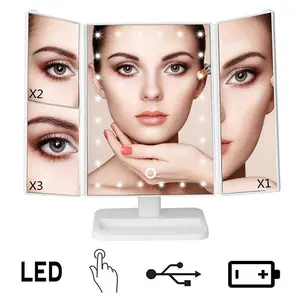 Gold 22 LED Lights High-Definition Cosmetic Mirror