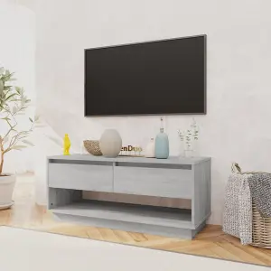 Berkfield TV Cabinet Grey Sonoma 102x41x44 cm Engineered Wood