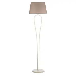 Luminosa Zen Floor Lamp With Tapered Shade, Fabric Shades