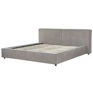 Fabric EU Super King Size Bed Grey LINARDS