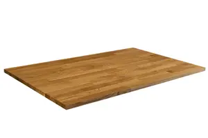 Solid Oak Worktop 1m x 750mm x 20mm - Premium Solid Wood Kitchen Countertop - Real Oak Timber Stave Worktops