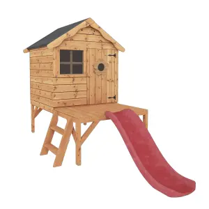 Mercia 8x10 Snug Apex Shiplap Wooden Tower slide playhouse