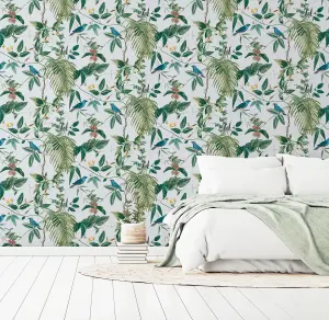 Arthouse Exotic Garden Blue Wallpaper