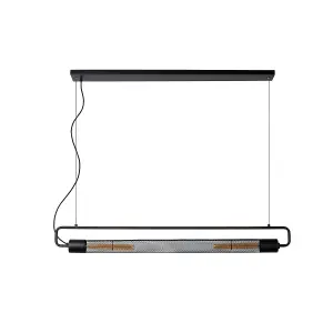 Lucide Calixt Modern Bar Pendant Light - 2xE27 - Black