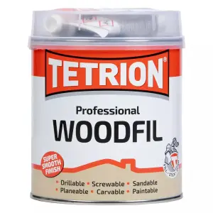 Tetrion Professional 2K Wood Filler Natural Pine Fast Drying Drillable 1.2kg x2