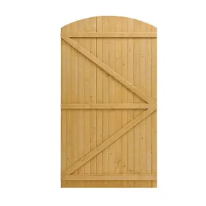 Semi Braced Arch Top Strong Wooden Garden Gate with Latch H 150 cm x W 105 cm