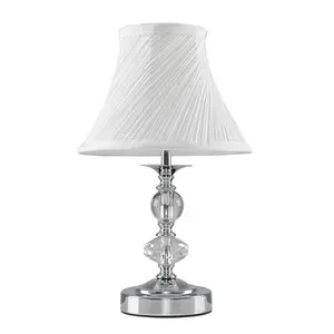 Metal Table Lamp Chrome / No