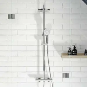 Gainsborough GDRP Round Dual Outlet Thermostatic Cool Touch Bar Mixer Shower