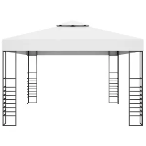 Berkfield Garden Gazebo Powder-Coated Steel 4x3x2.7 m White