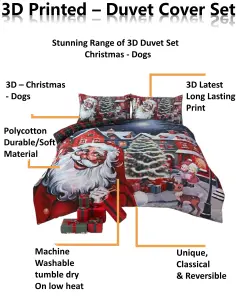 Christmas Santa Vibes Xmas DUVET SET 3D Print Polycotton Bedding Set