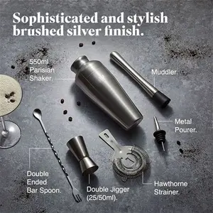 Parisian Silver Cocktail Set 6Pc