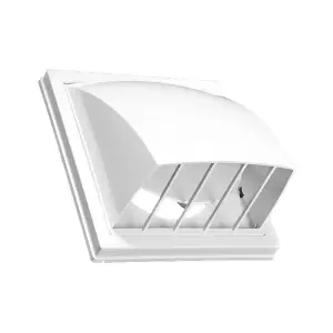 150/160mm Ventilation Air Hood Non-Return Flap Outside Duct Cover White Colour