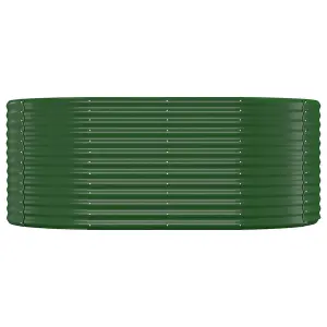 Berkfield Garden Planter Powder-coated Steel 175x100x68 cm Green