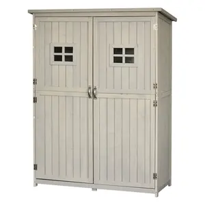 127.5L x 50W x 164H cm Wooden Tool Shed Grey