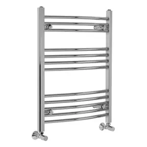 Right Radiators 750x600 mm Bathroom Curved Heated Towel Rail Radiator Warmer Ladder Chrome