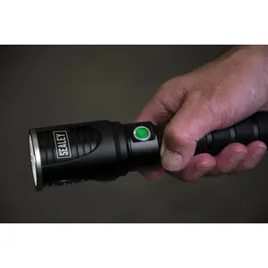 Rechargeable Aluminium Torch - 10W LED - Adjustable Focus Flashlight