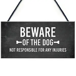 Red Ocean Funny Beware Of The Dog Sign Hanging Plaque Garden Shed Fence Plaque Dog Gift