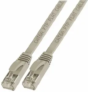 PRO SIGNAL - Flat Cat6a STP Ethernet Patch Lead, 15m Grey