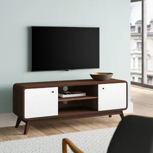 Justine TV Stand for TVs up to 60" Walnut/White