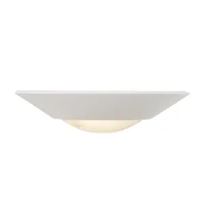 Litecraft Eige White Paintable Wall Uplighter with Glass Diffuser