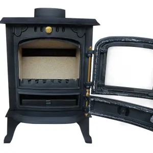 SunDaze 4.5KW Multifuel Stove Heating Fireplace Cast Iron Defra Approved Eco Design