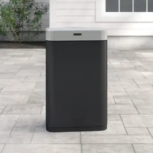 Steel Motion Sensor Rubbish Bin - 75L Black