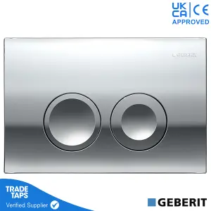 Geberit Duofix Toilet Concealed Cistern Frame 112cm with Geberit Delta 25 Flush Plate Gloss Chrome