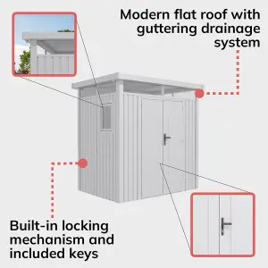 BillyOh Centro Pent Metal Shed - 8x5ft