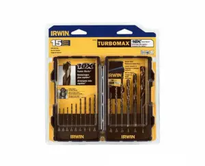 Irwin Drill Bits Set Turbomax 15 Piece - 1 Set