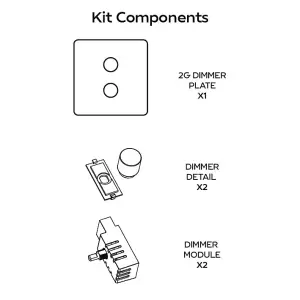 MAXWELL 2G Smooth Dimmer Switch - Brass