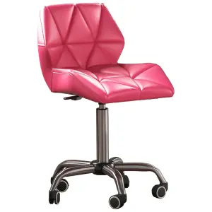 Vida Designs Geo Pink Office Swivel Chair PU Faux Leather