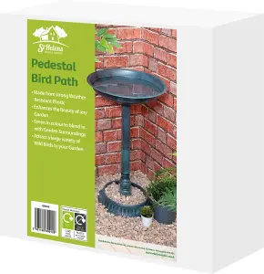 Outdoor Garden Strong Durable Freestanding Pedestal Wildlife Bird Bath with base