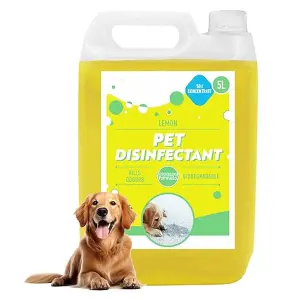 1x Lemon 5L Powerful Concentrated Disinfectant Breaks Down Unwanted Odours Linen Fresh Fragrance