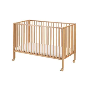 Cot with Mattress Beech