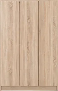 Malvern 3 Door Wardrobe in Sonoma Oak Effect Finish Hanging Rail and Shelving