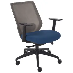 Beliani Traditional Office Chair Blue VIRTUOSO