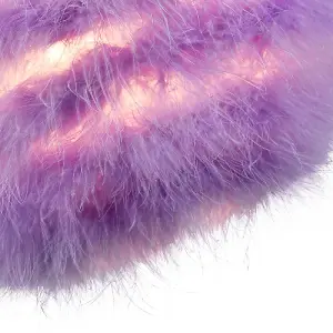 Modern and Chic Small Real Soft Lilac Feather Decorated Pendant Lamp Shade