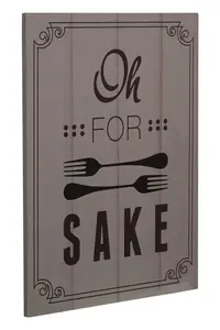 Maison by Premier Pun and Games Oh For Fork Sake Wall Plaque