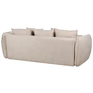 Sofa Bed VALLANES Cream Velvet