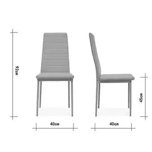 Etzel Upholstered Dining Chair (Set of 4) Grey