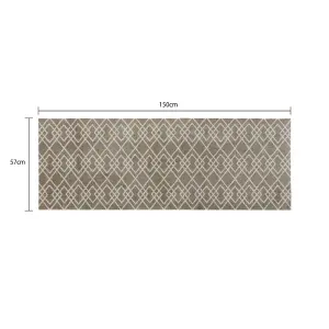 JVL Mega Runner Mat 57 x 150 cm, Diamond Trellis