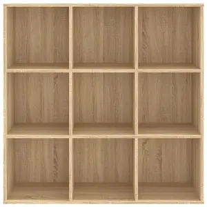 Berkfield Book Cabinet Sonoma Oak 98x30x98 cm Engineered Wood