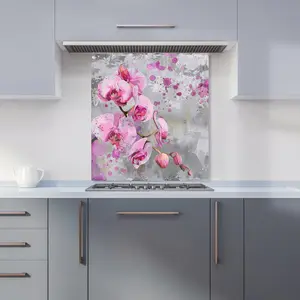 Orchids Splashart Kitchen Splashback