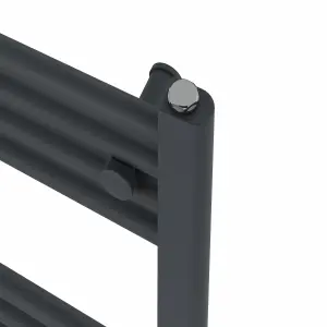 Rinse Bathrooms 800W Electric Heated Warming Towel Rail Bathroom Radiator Anthracite - 1400x600mm