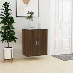 Shoe Cabinet Brown Oak 60x35x70 cm Engineered Wood