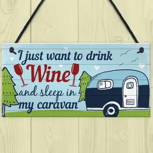 Red Ocean Funny Novelty Caravan Plaque Home Decor Gifts Garden Hanging Sign Campervan Accessories Gifts